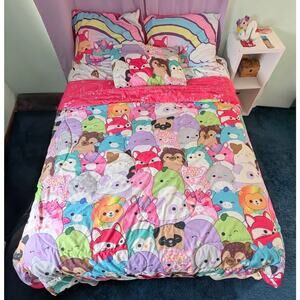 Queen Squishmallow Bedding 5 Pc Set
